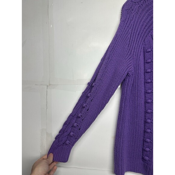 Lane Bryant Women’s Purple Cable Knit Sweater Size 18/20 Plus - Picture 2 of 11